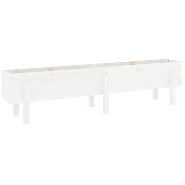 vidaXL Lit surélevé de jardin blanc 160x30x38 cm bois de pin massif