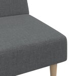 vidaXL Canapé-lit à 2 places gris clair tissu
