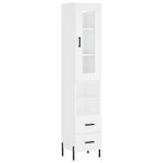 vidaXL Buffet haut Blanc 34 5x34x180 cm Bois d'ingénierie
