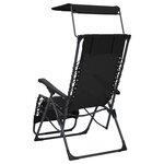 vidaXL Chaises pliables de terrasse lot de 2 Textilène Noir