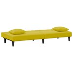 vidaXL Ensemble de canapés 2 Pièces avec coussins jaune velours