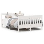 vidaXL Cadre de lit sans matelas blanc 120x200 cm bois de pin massif