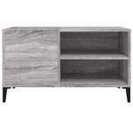vidaXL Armoire à disques sonoma gris 84 5x38x48 cm bois d'ingénierie