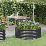 vidaXL Lit surélevé de jardin Acier enduit de poudre Anthracite