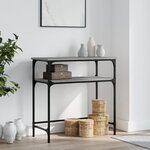 vidaXL Table console sonoma gris 75x35 5x75 cm bois d'ingénierie