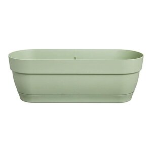 Balconnière ovale avec réservoir 50 x 18 2 hauteur 17 cm - Vert
