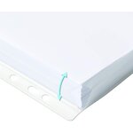 Sachet de 10 Pochettes Perforées à Soufflet A4 PP Lisse Epaisseur 0 02mm Incolore OXFORD