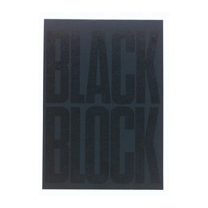 Bloc Black Block 29 7x21cm - Papier Jaune Ligné - 70 Feuillets - Noir - Exacompta