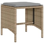 vidaXL Salon de jardin avec coussins 6 Pièces beige résine tressée
