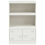 vidaXL Buffet blanc 67x39x107 cm acier