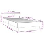 vidaXL Cadre de lit avec tête de lit Taupe 80x200 cm Tissu