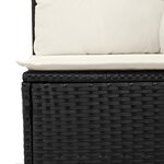 Ensemble de Canapés de Jardin 10 pièces Noir Rattan Poly