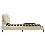vidaXL Cadre de lit sans matelas crème 180x200 cm tissu