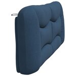 vidaXL Coussin de tête de lit bleu 200 cm tissu