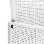 vidaXL Ensemble de Salle à Manger de Jardin 3 Pièces avec Coussins Blanc Rattan Poly