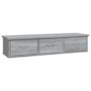 vidaXL Armoire murale Sonoma gris 88x26x18 5 cm Bois d'ingénierie
