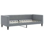 vidaXL Lit de jour avec gigogne et tiroirs gris clair 100x200 cm tissu