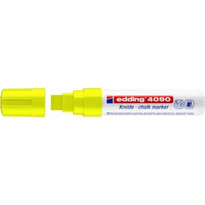 Marqueur Craie Liquide 4090 Jaune fluorescent Pointe Biseautée 4-15 mm EDDING