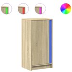 vidaXL Buffet avec LED chêne sonoma 42 5x34x85 cm bois d'ingénierie