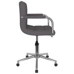 Chaise fauteuil siège pivotante de bureau informatique étude tissu taupe 02_0024182
