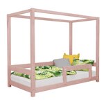 Lit cabane enfant BUNKY 90 x 200 rose pastel