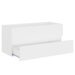 vidaXL Armoire d'évier Blanc 100x38 5x45 cm Bois d'ingénierie
