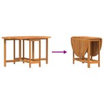 Table de jardin pliable papillon vidaXL 110x60x72 cm en bois d'acacia costaud