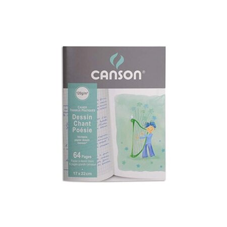 CANSON Cahier poésie et chant, 120 g/m2, 170 x 220 mm