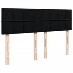 vidaXL Sommier à lattes de lit avec matelas Noir 160x200 cm Tissu