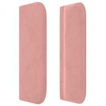vidaXL Tête de lit avec oreilles Rose 83x16x78/88 cm Velours