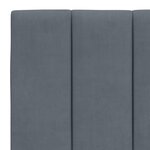 vidaXL Cadre de lit avec tête de lit Gris foncé 140x200 cm Velours
