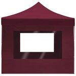 vidaXL Tente de réception pliable et parois Aluminium 4 5x3 m Bordeaux