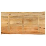 vidaXL Dessus de table 100x60x2 5 cm bord vivant bois massif manguier
