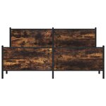 vidaXL Cadre de lit en métal sans matelas chêne fumé 183x213 cm
