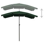 vidaXL Parasol de jardin avec mât 200x130 cm Vert