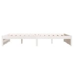vidaXL Cadre de lit Blanc Bois massif 140x200 cm
