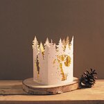 Photophore forêt de Noël en papier