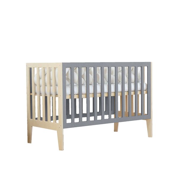 Lit bébé KIPPY 60 x 120 naturel et gris