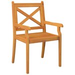 vidaXL Ensemble à manger de jardin 3 Pièces Bois d'acacia solide