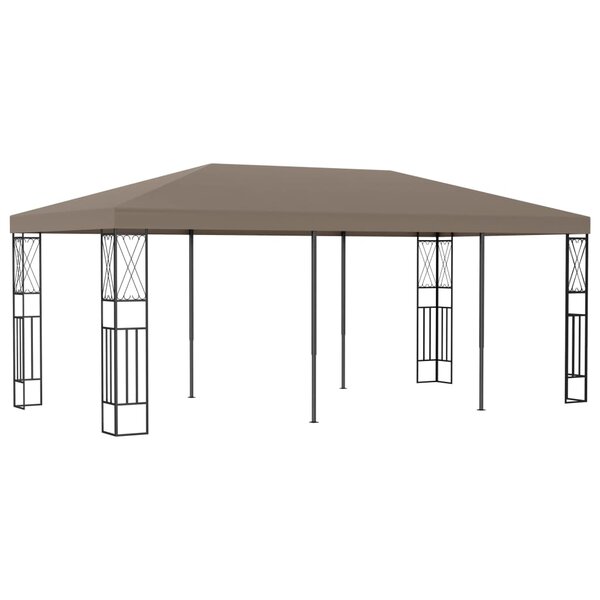 vidaXL Belvédère 6x3 m Taupe Tissu