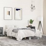 vidaXL Cadre de lit sonoma gris 120x190 cm bois d'ingénierie et métal