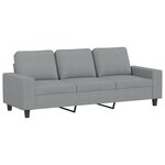 vidaXL Ensemble de canapés 2 Pièces gris clair tissu