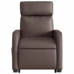 vidaXL Fauteuil inclinable électrique marron similicuir