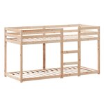 vidaXL Lit superposé avec toit 80x200 cm bois de pin massif