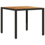 vidaXL Ensemble à manger de jardin et coussins 3 Pièces noir rotin acacia
