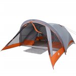 vidaXL Tente de camping de cabine 4 personnes gris orange imperméable