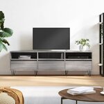 vidaXL Meuble TV sonoma gris 150x30x44 5 cm bois d'ingénierie