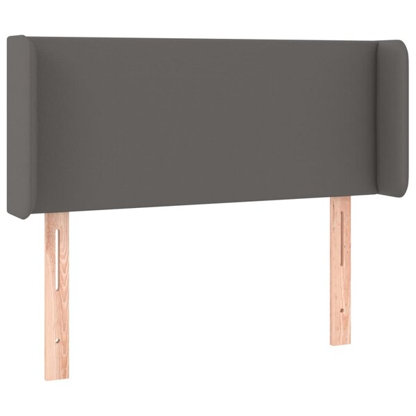 vidaXL Tête de lit avec oreilles Gris 93x16x78/88 cm Similicuir