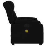 vidaXL Fauteuil de massage inclinable électrique Noir Tissu