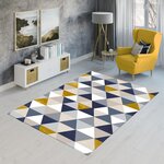 Tapis d'intérieur Triangle 120 x 180 cm - Jaune